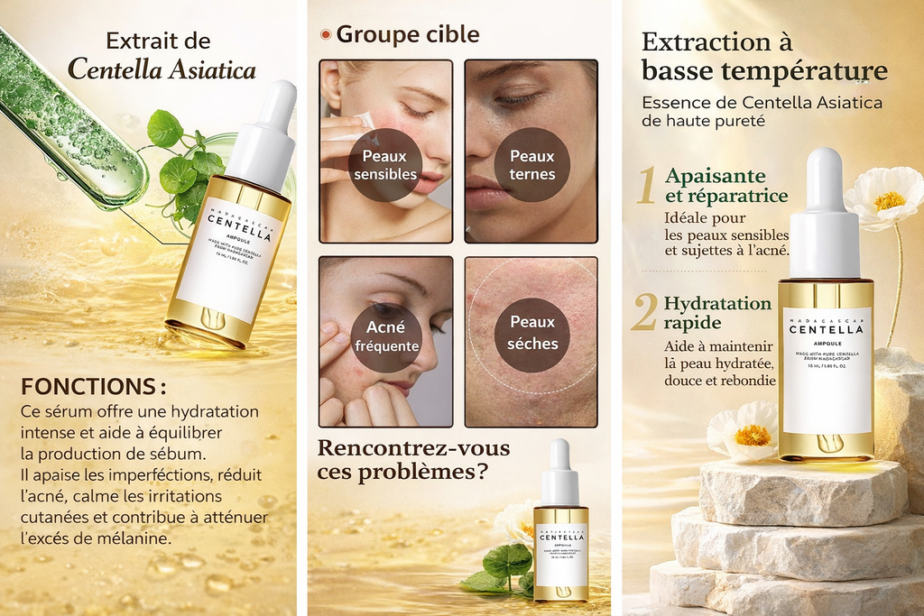 Sérum Centella Asiatica Apaisant - Hydratation & Réparation 55ml