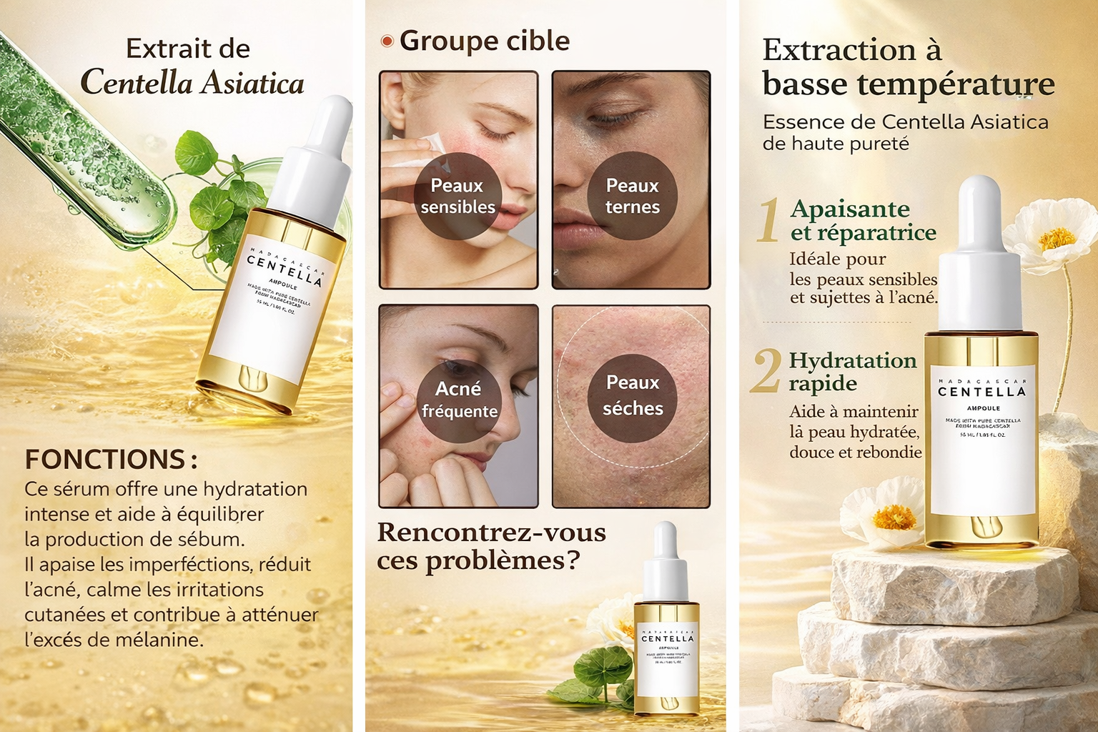 Sérum Centella Asiatica Apaisant - Hydratation & Réparation 55ml