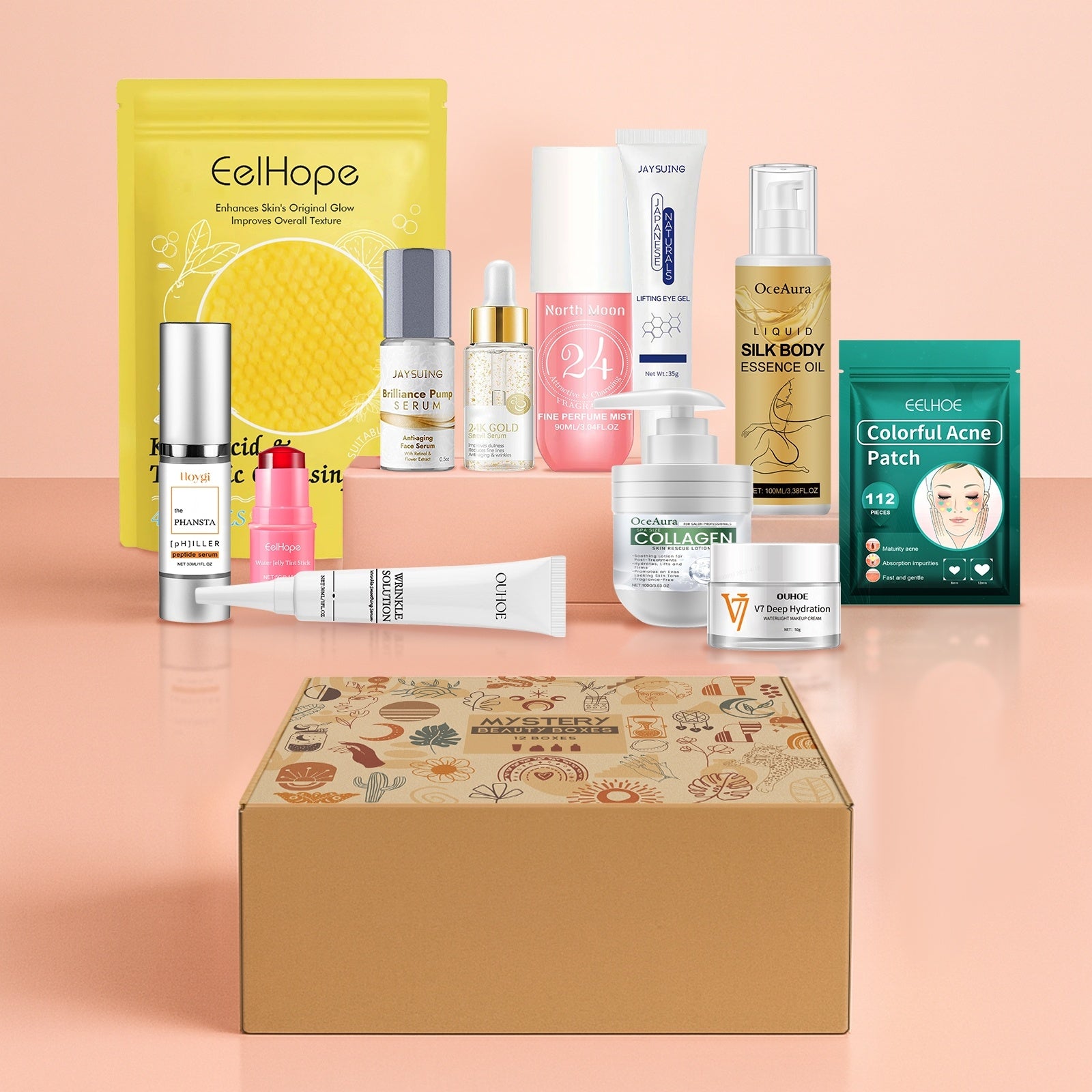 Coffret Surprise Beauté 12 Produits - Mystery Box Soin Visage